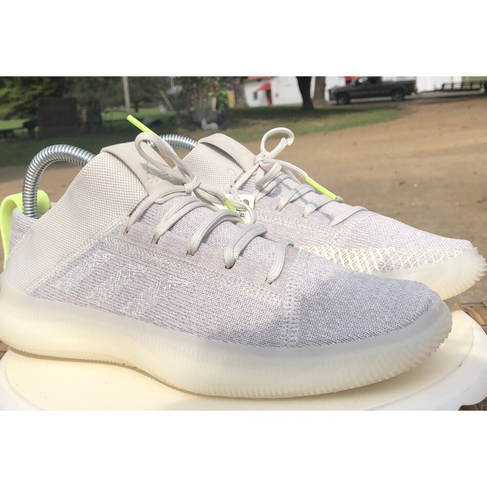Vintage 2010s adidas PureBoost Trainer Raw White Yellow Sneakers 5.5 BB7219